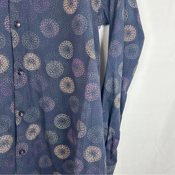 Jared Lang firework dress shirt fit cut size M 100% cotton - Picture 5 of 8